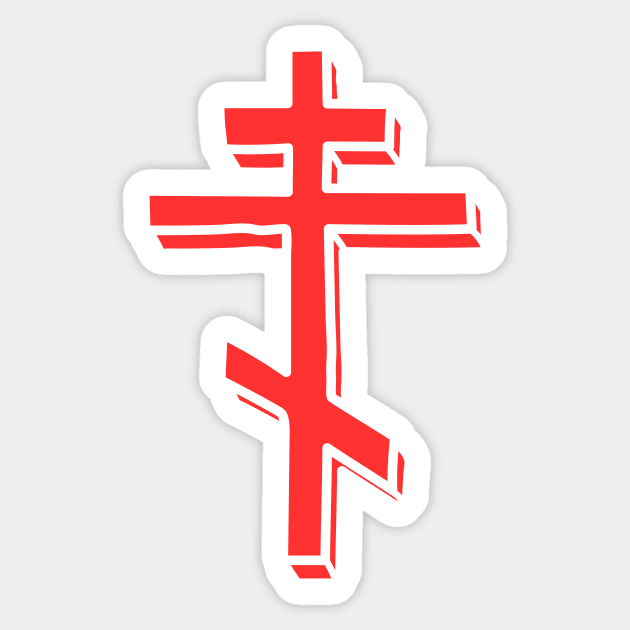 Eastern Orthodox Cross Sticker by thecamphillips